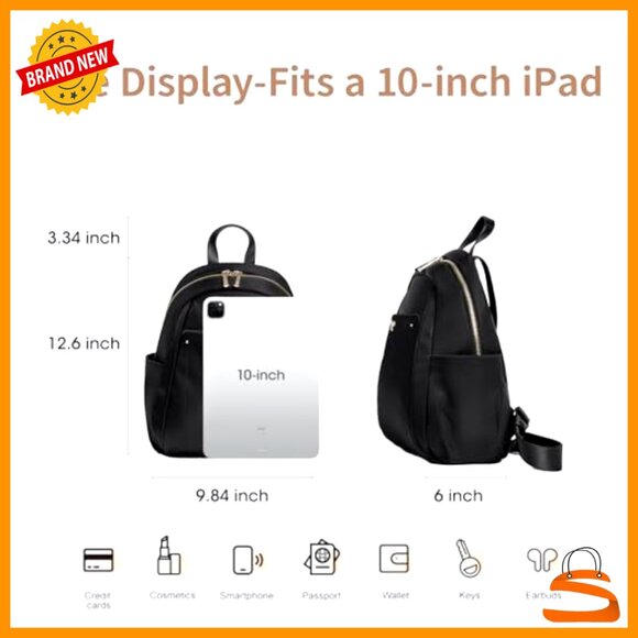 Mini Anti-Theft Backpack Purse Waterproof Lightweight Oxford  display picture 1